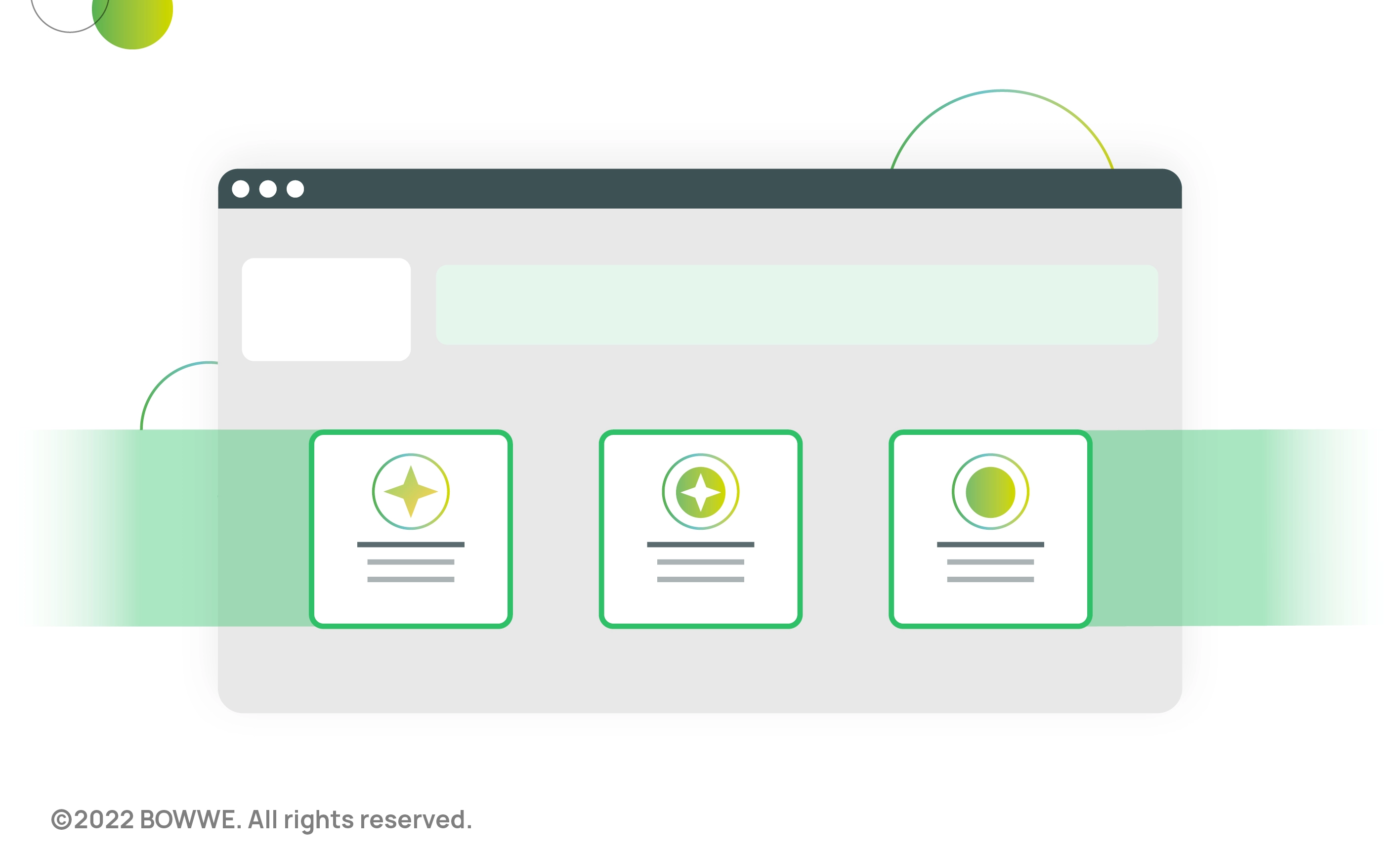 Grafika z układem landing page i sekcją zalet oferty